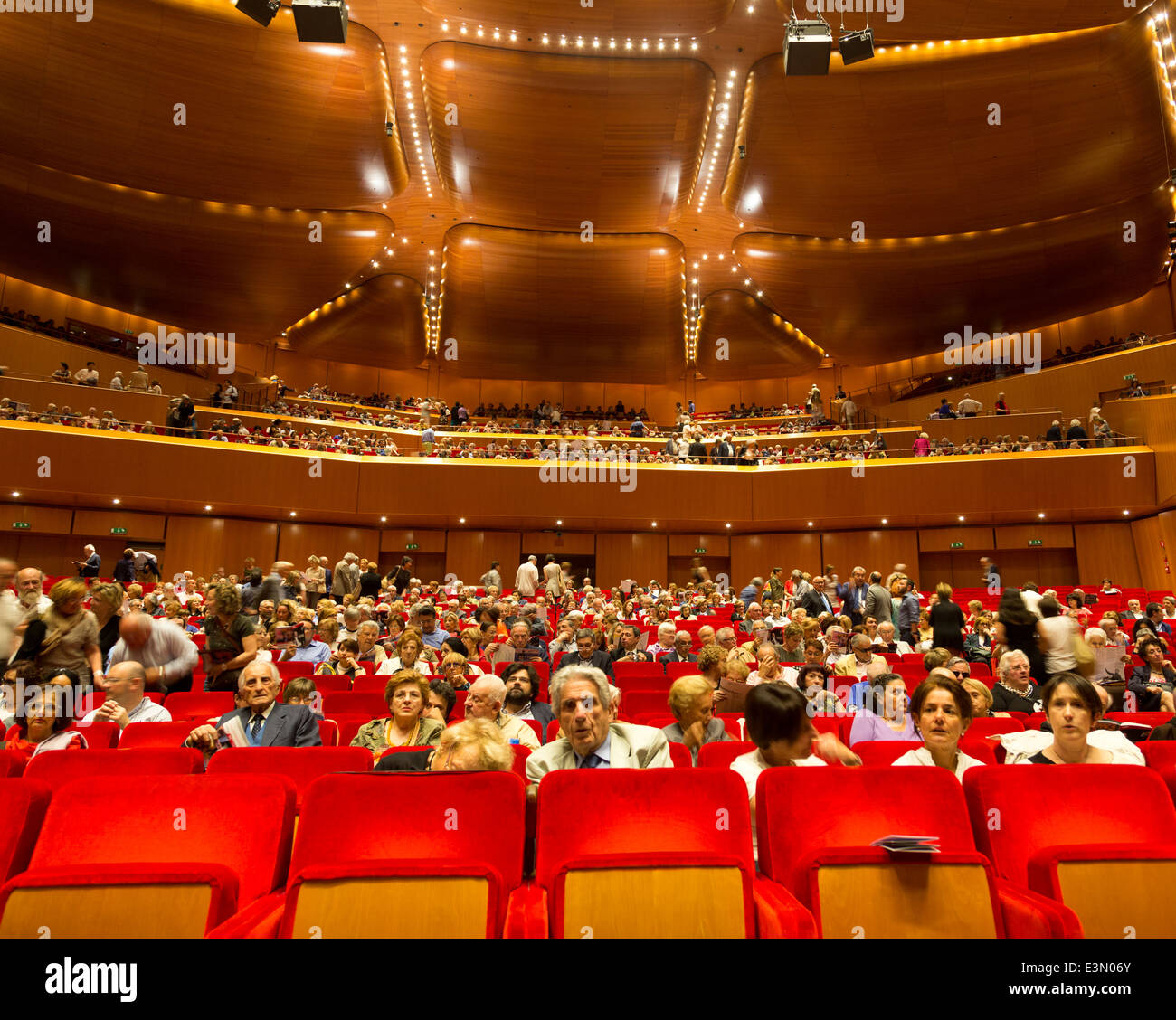 audience for a classical music concert at the Parco della Musica auditorium, Rome, Italy Stock Photo