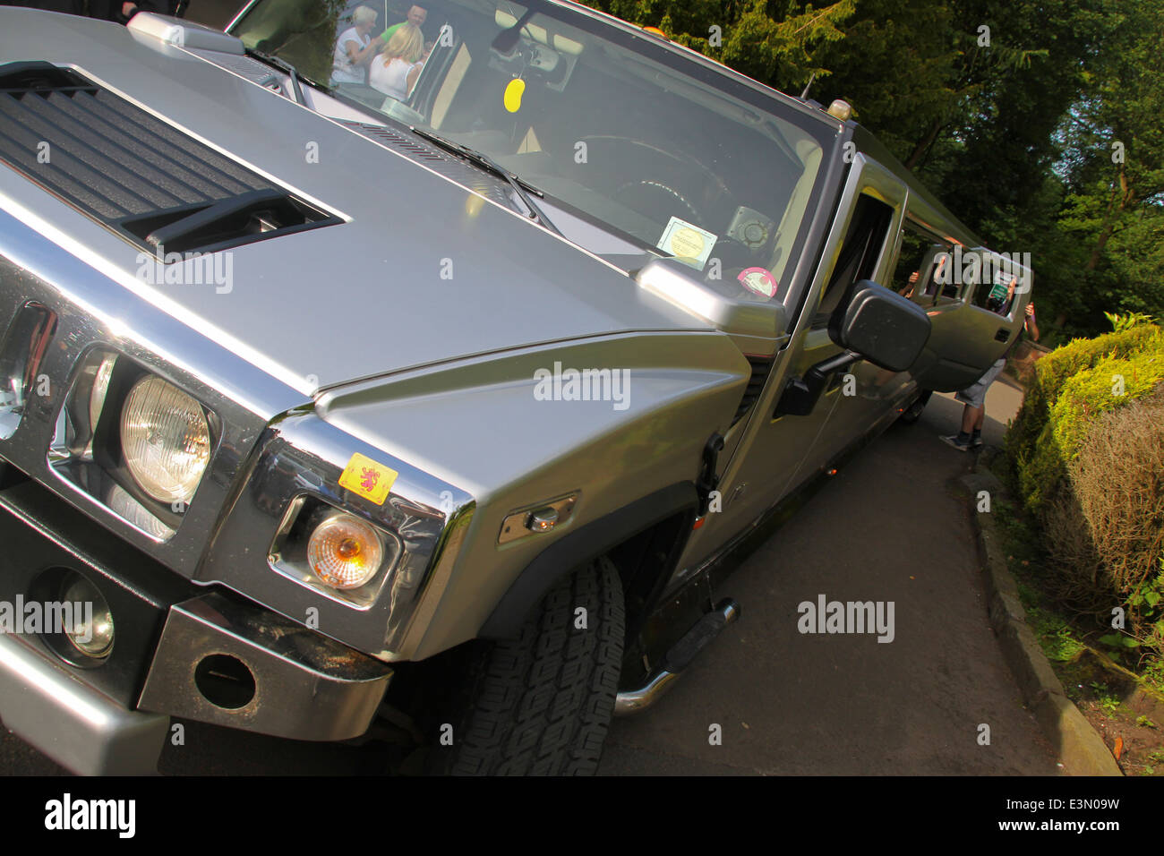 Hummer limousine car Stock Photo