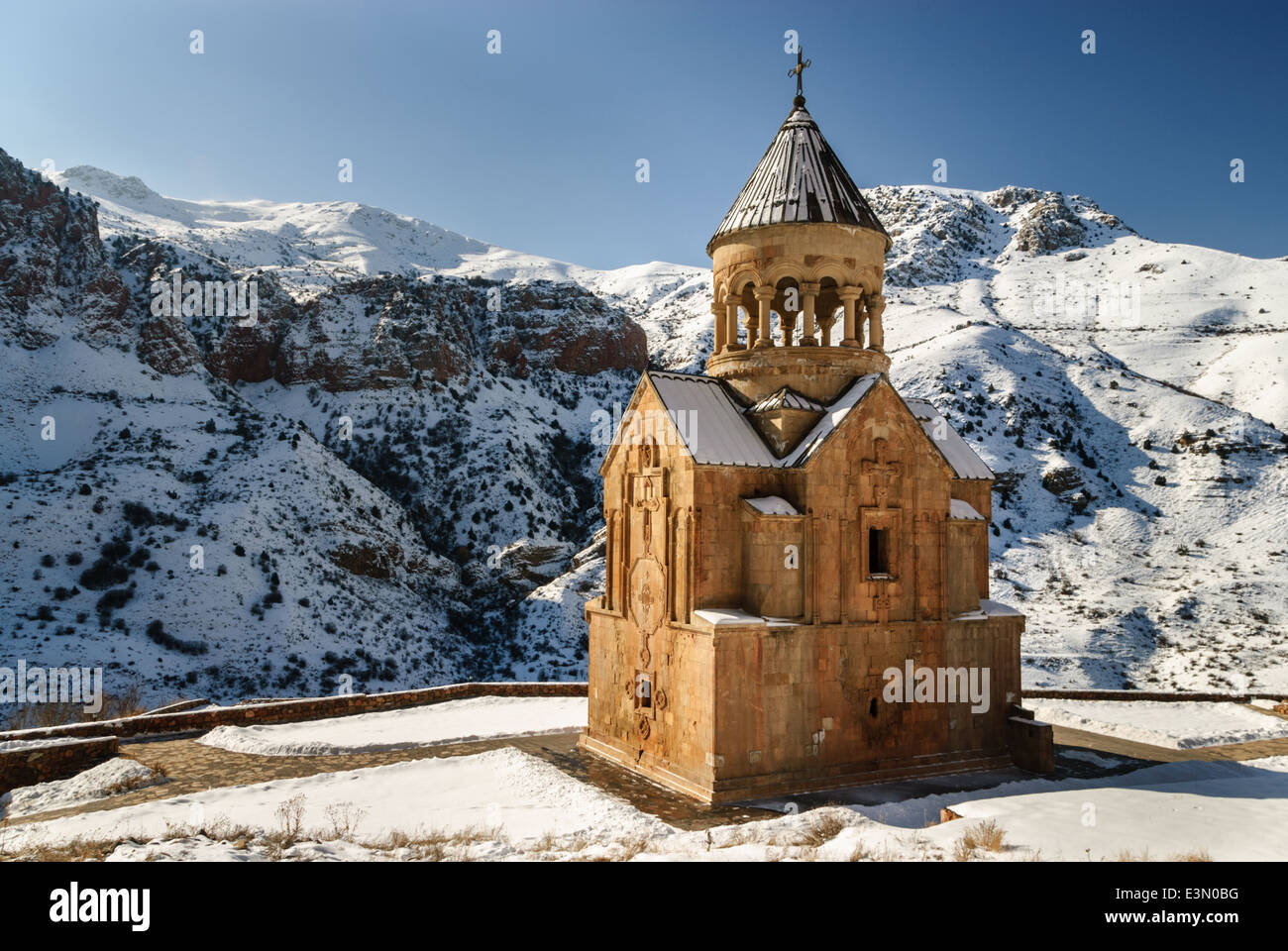 Armenian church in the mountains Stock Photo