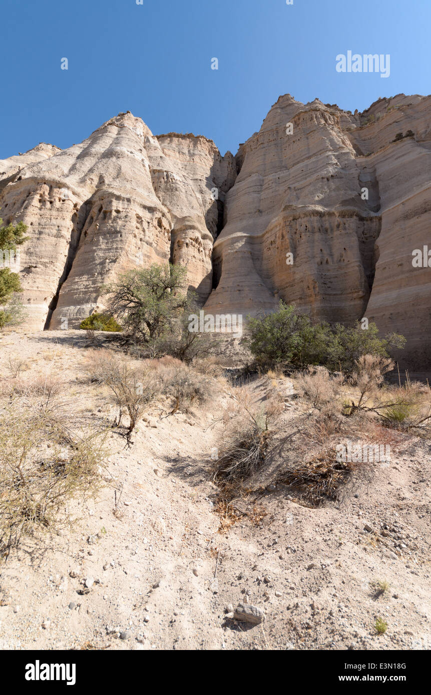 Large cliffs and the dry landscape at KashaKatuwe Tent Rocks National