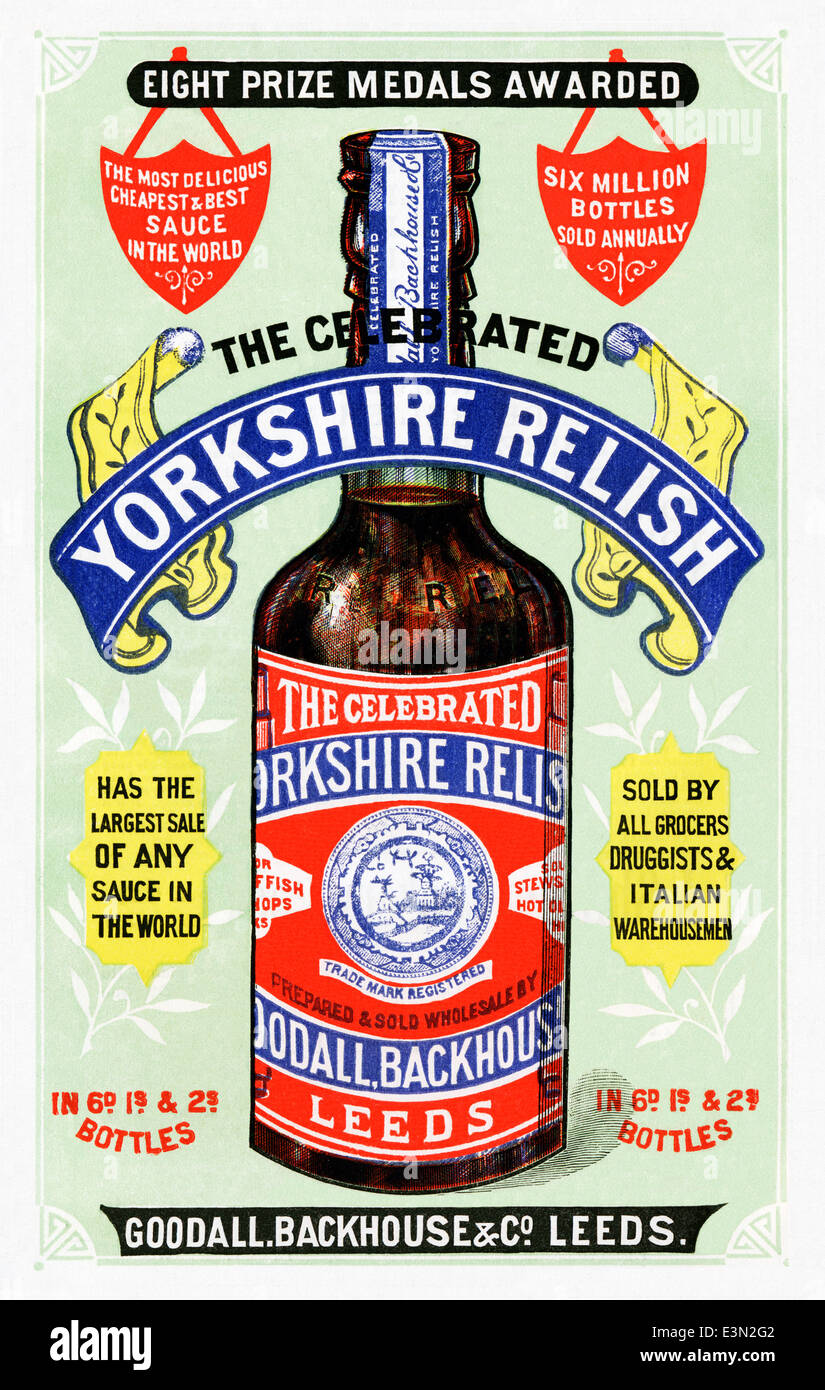 Goodall Backhouse Yorkshire Relish, 1892 advert for the celebrated