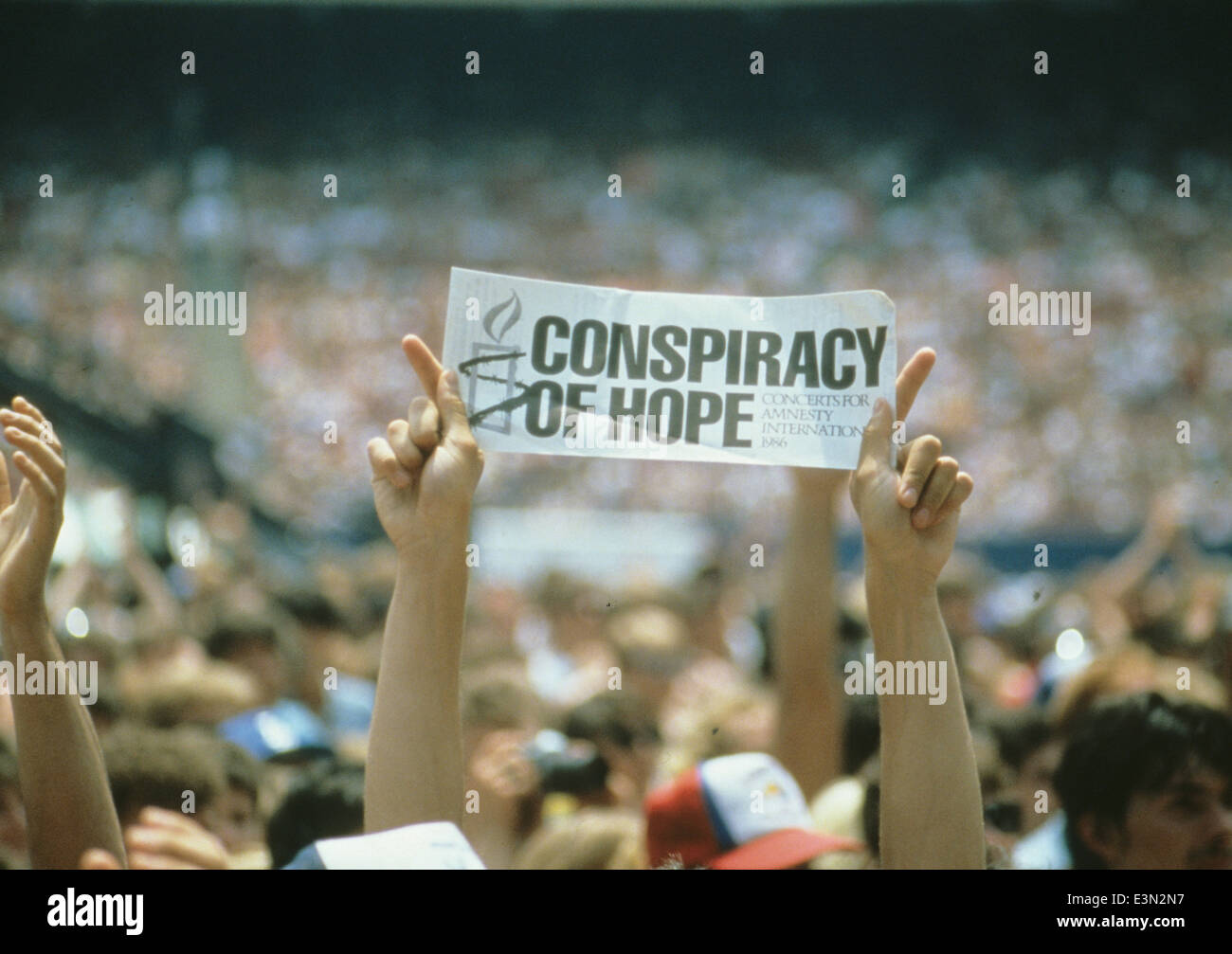 AMNESTY INTERNATIONAL CONCERT, Wembley Stadium,London,  1988 Stock Photo