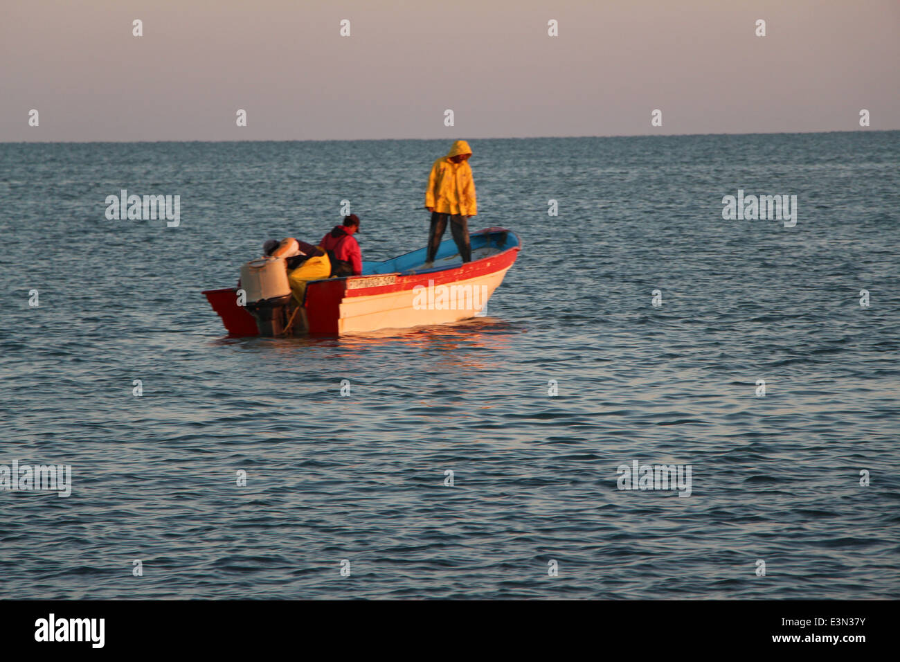 Panga fishing boat in Rocky Point Mexico on the Puerto penasco Stock Photo