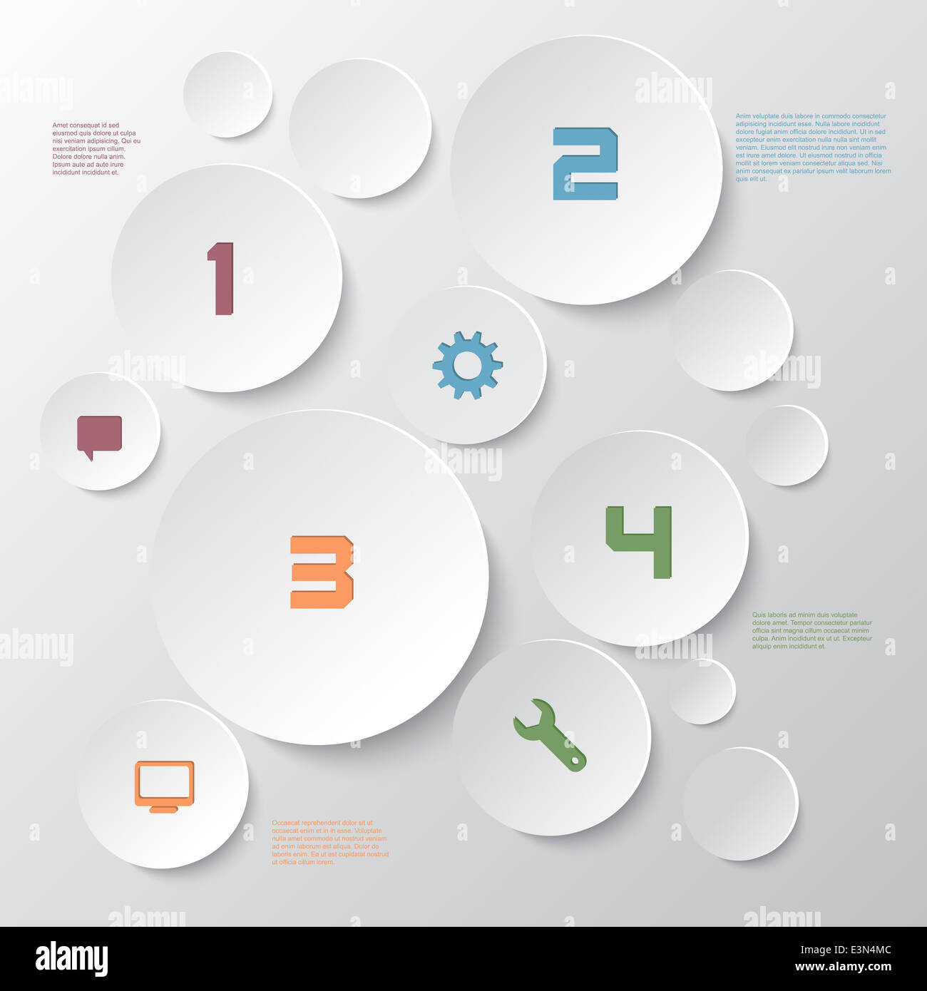Modern design for infographics options background Stock Photo