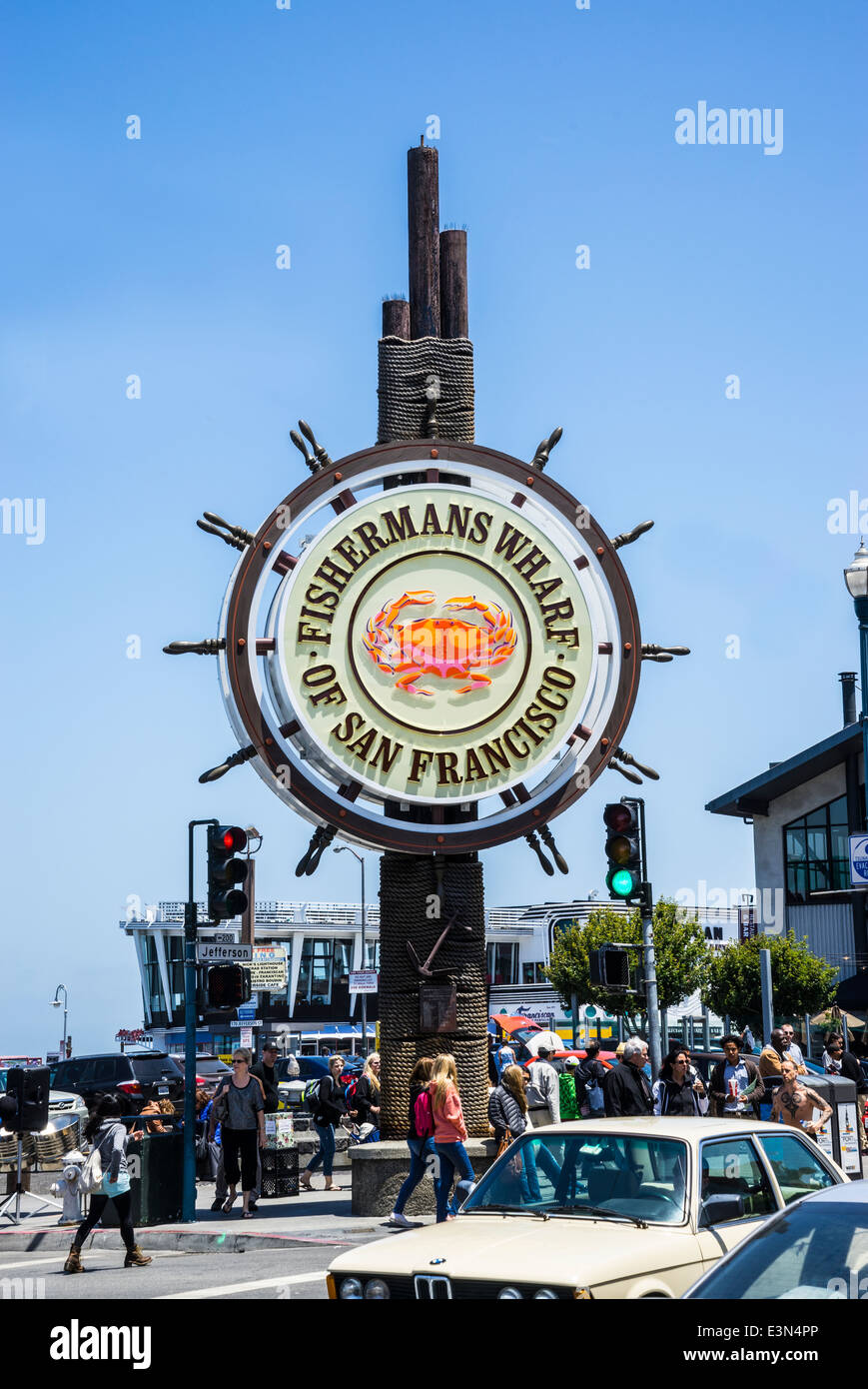 San Francisco Fishermans Wharf Sign Stock Photo - Alamy