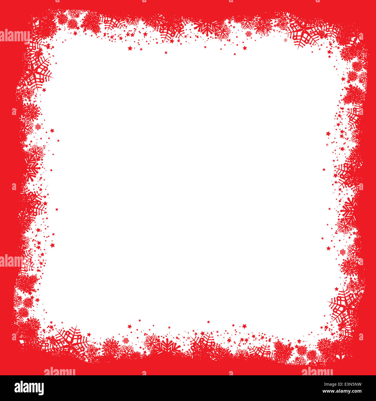 Decorative Christmas background with a snowflake border Stock Photo - Alamy