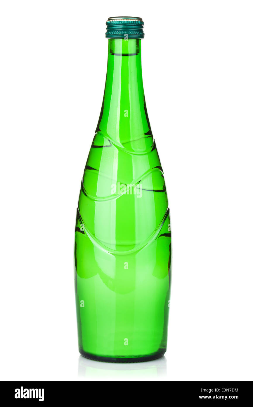 Glass water bottle. Isolated on white background Stock Photo - Alamy