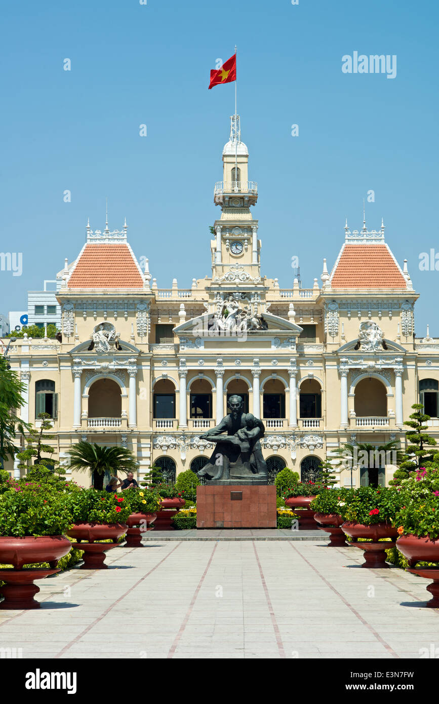 Ho Chi Minh government Building in Vietnam Stock Photo