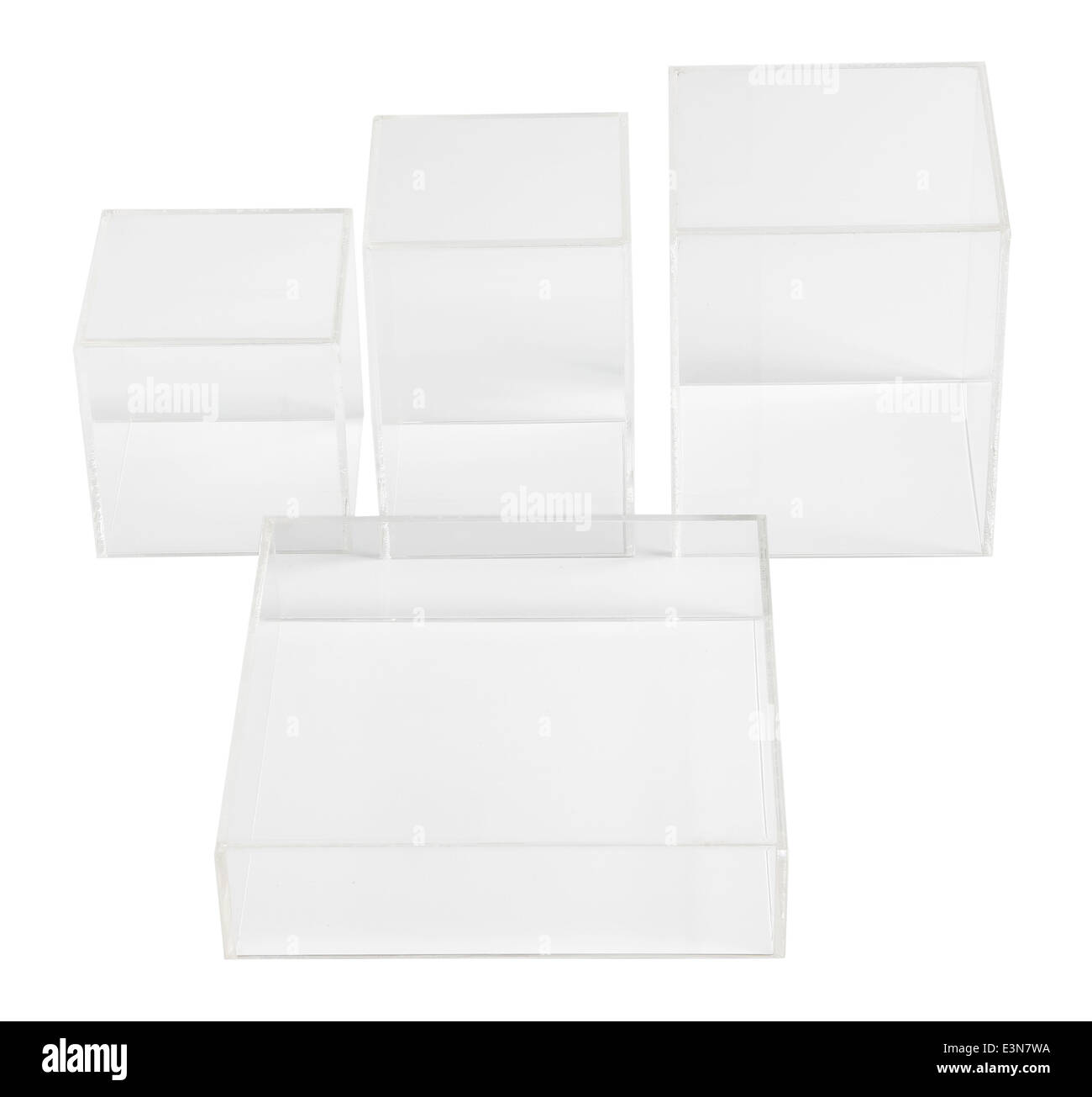 Plastic Cube Boxes Stock Photo