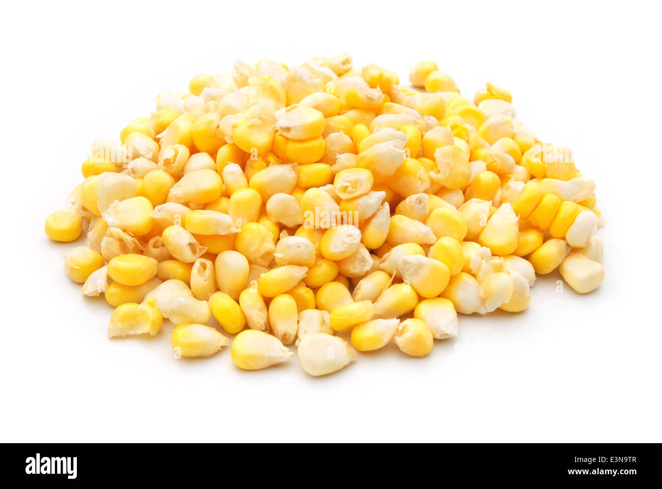 corn on a white background Stock Photo