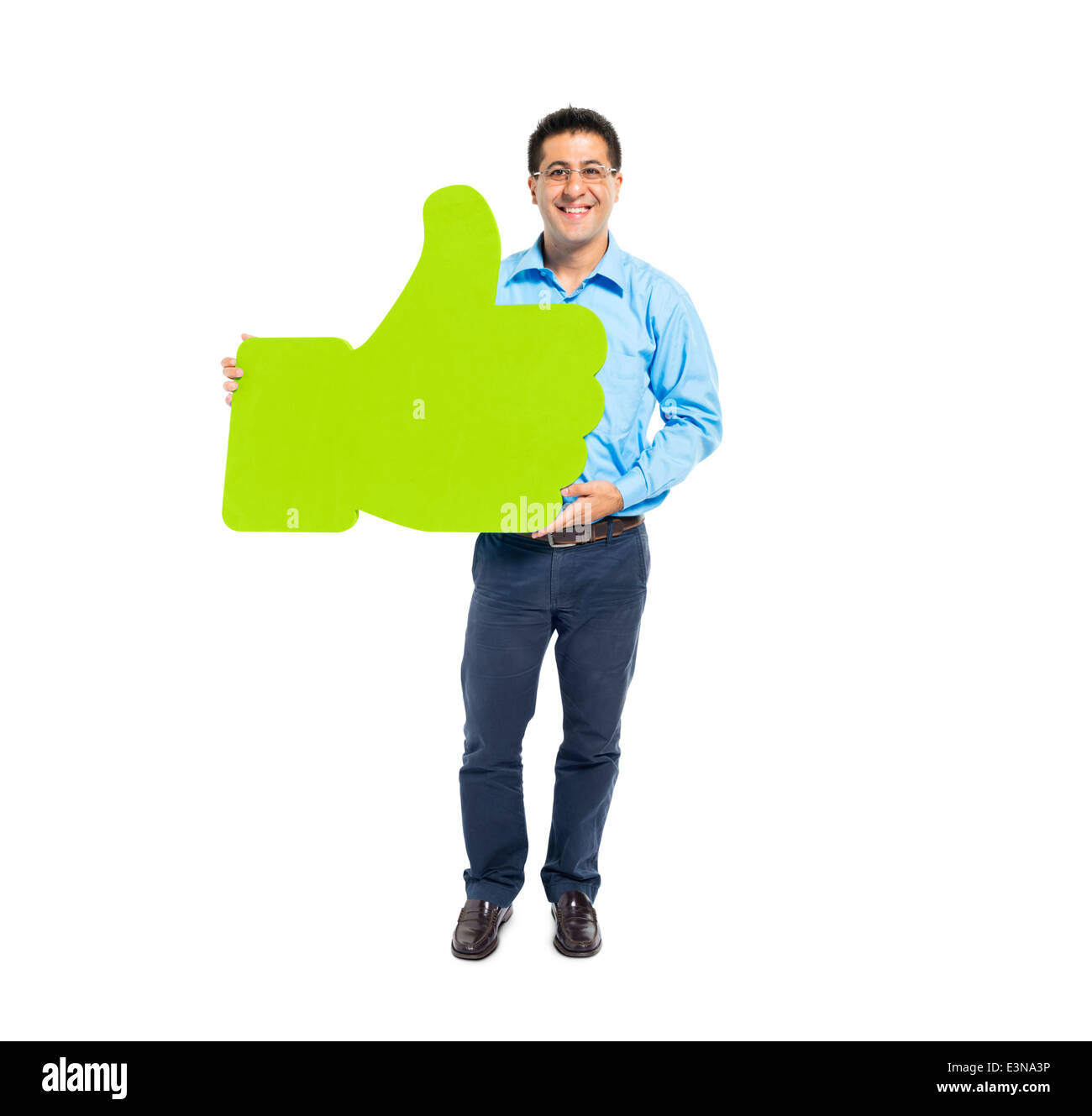 Man Holding Thumbs Up Symbol Stock Photo - Alamy