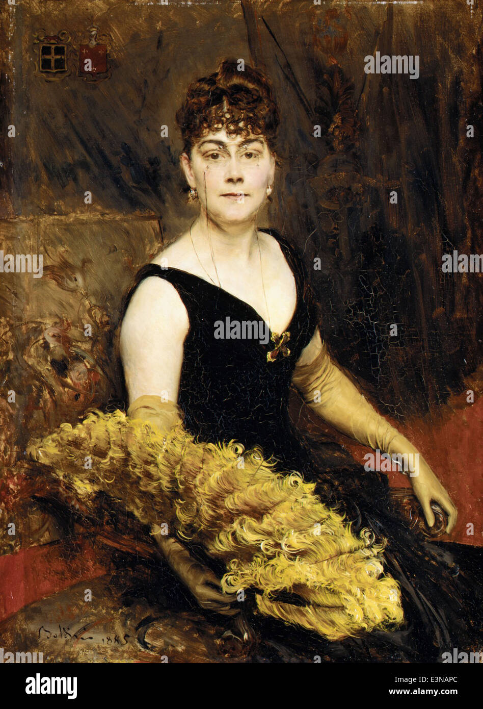 Giovanni Boldini - Mrs. Charles Warren-Cram - 1885 - MET Museum - New-York Stock Photo