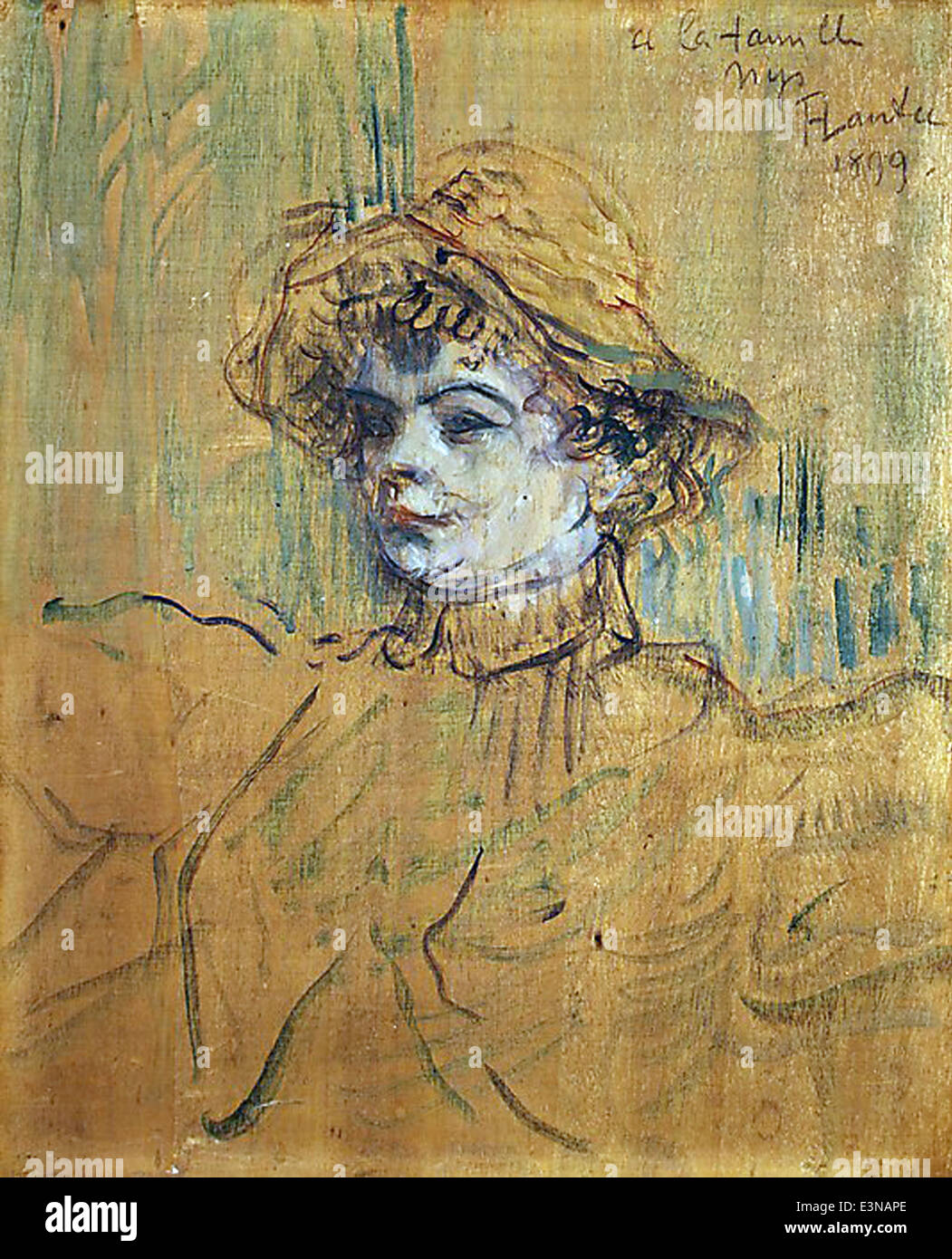 Henri de Toulouse-Lautrec - Mademoiselle Nys - 1899 - MET Museum - New-York Stock Photo