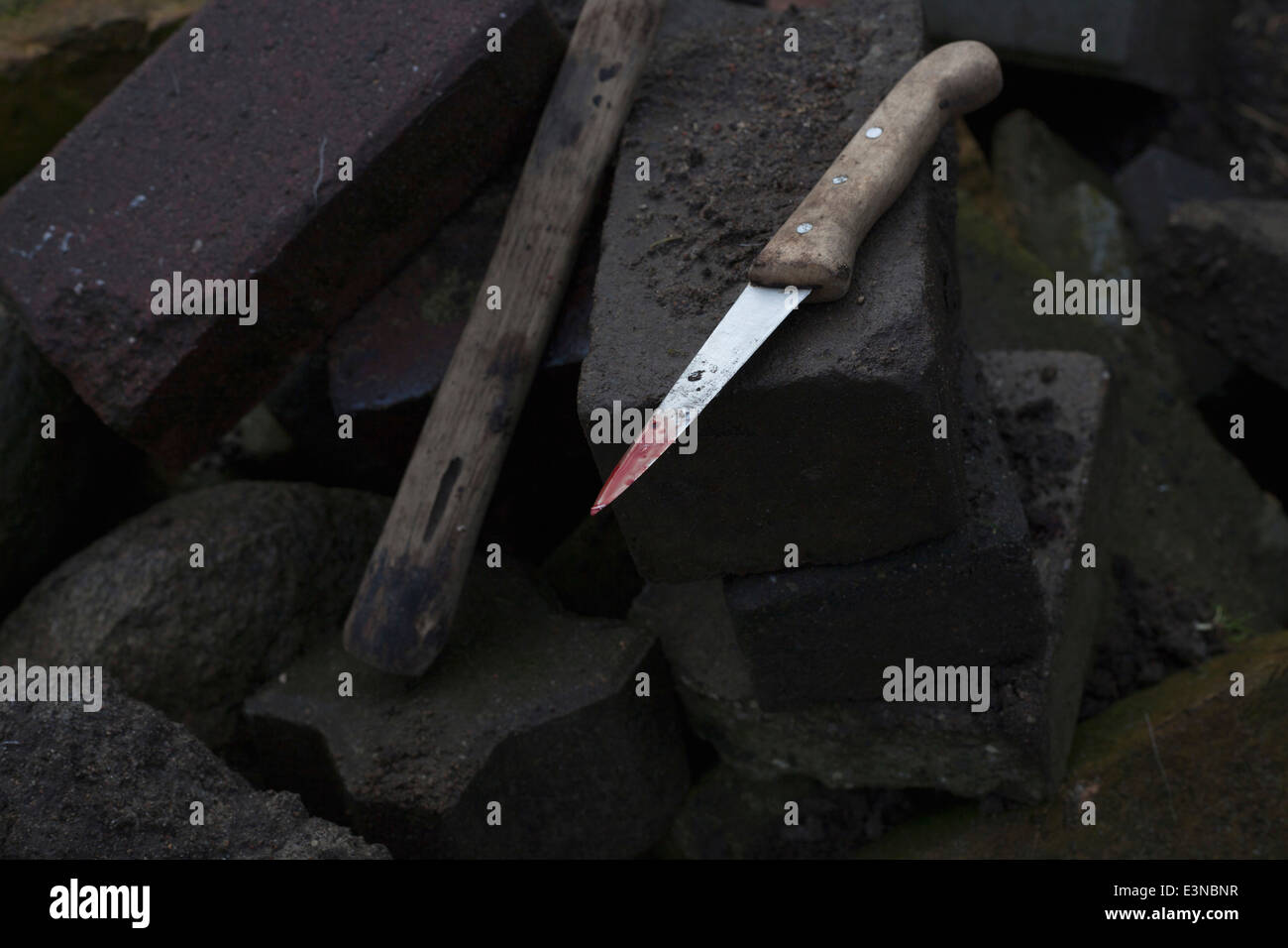 Blood stained knife hires stock photography and images Alamy
