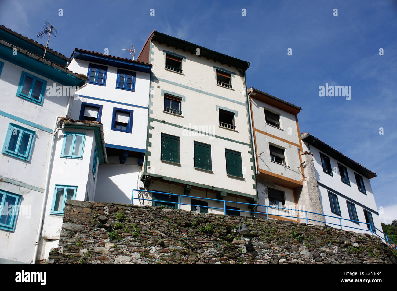 Fishing village of Cudillero with colorful houses at the seaside