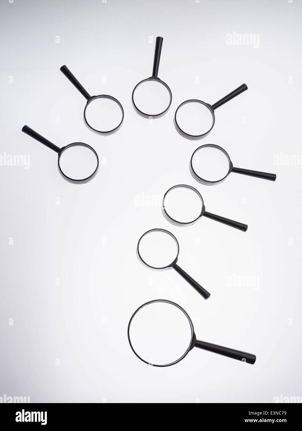 Magnifying glasses over white background Stock Photo