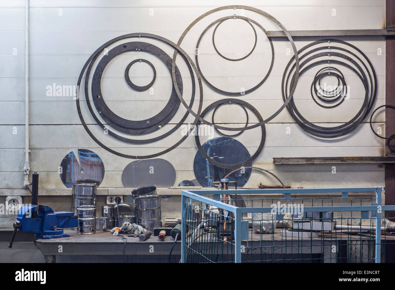 Tools and equipment in storage room Stock Photo