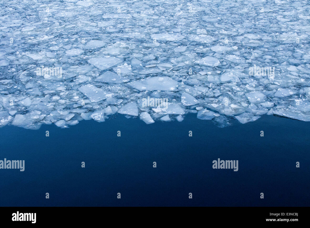 Ice floating in a river Stock Photo Alamy