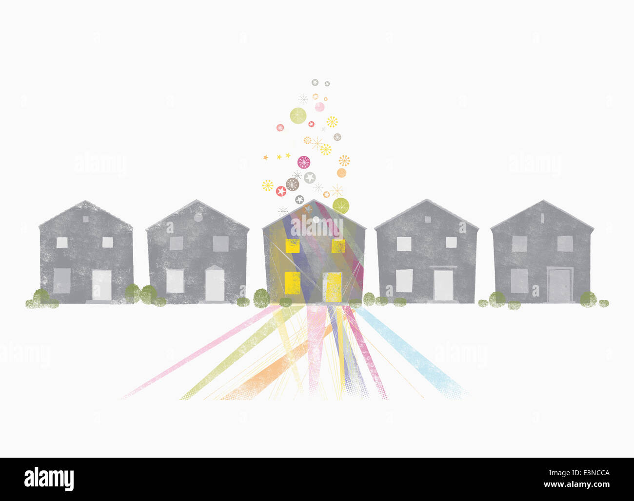 Houses against white background Stock Photo - Alamy