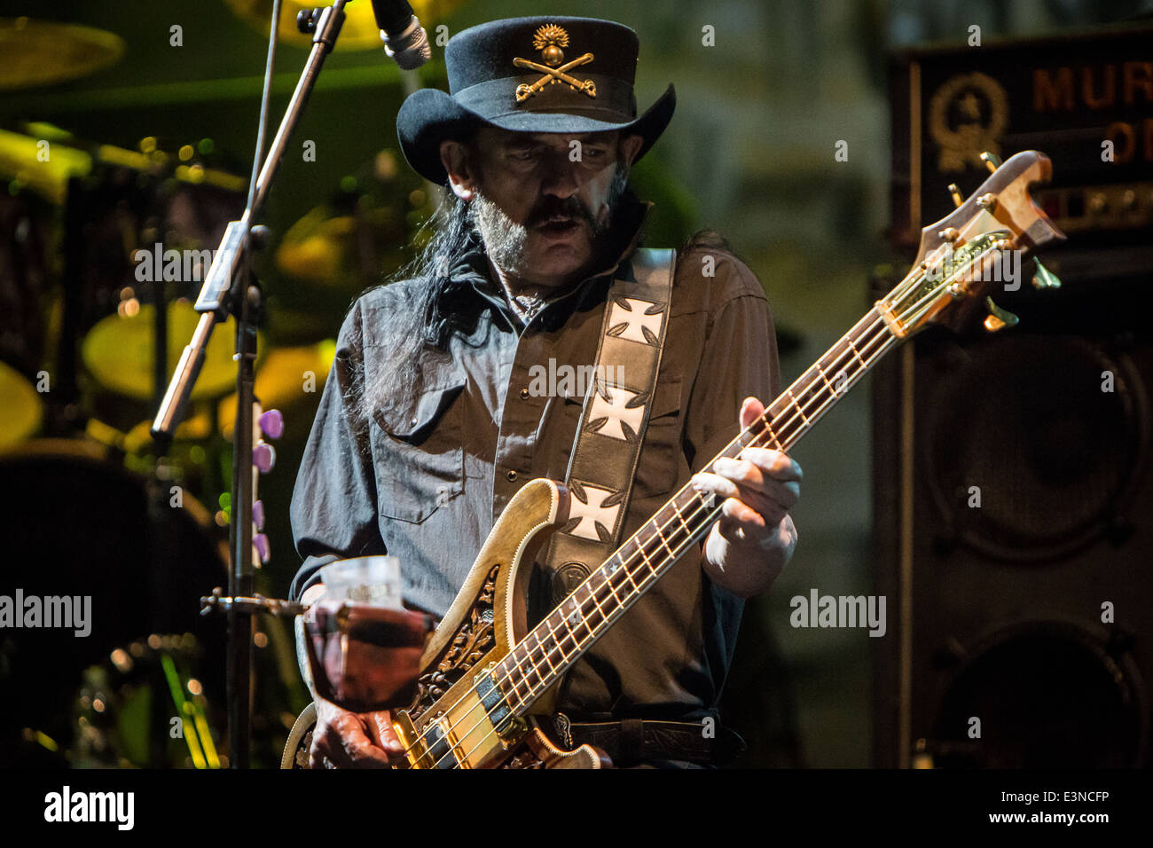 Milan Italy. 24th June 2014. The British hard rock band MOTORHEAD performs live at Ippodromo del Galoppo Stock Photo