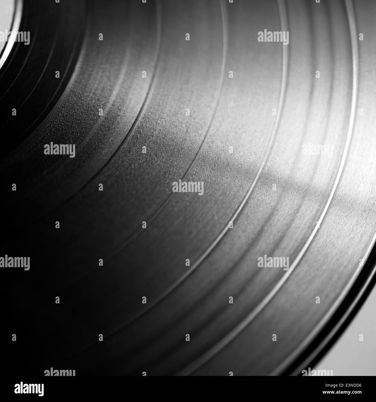 Black vinyl record close up Stock Photo