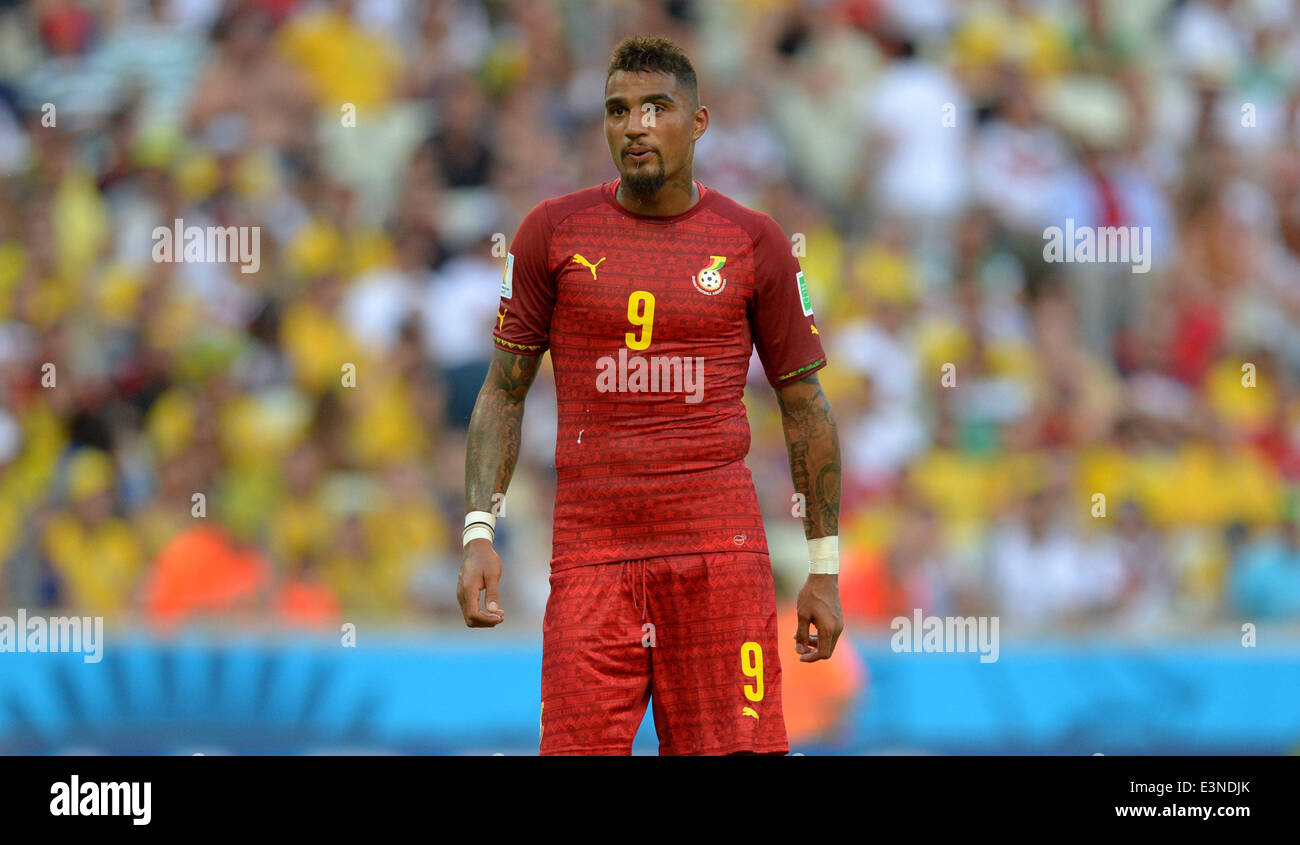 Fortaleza, Brazil. 21st June, 2014. Ghana's Kevin Prince Boateng during the FIFA World Cup 2014 group G preliminary round match between Germany and Ghana at the Estadio Castelao Stadium in Fortaleza, Brazil, 21 June 2014. Photo: Thomas Eisenhuth/dpa/Alamy Live News Stock Photo