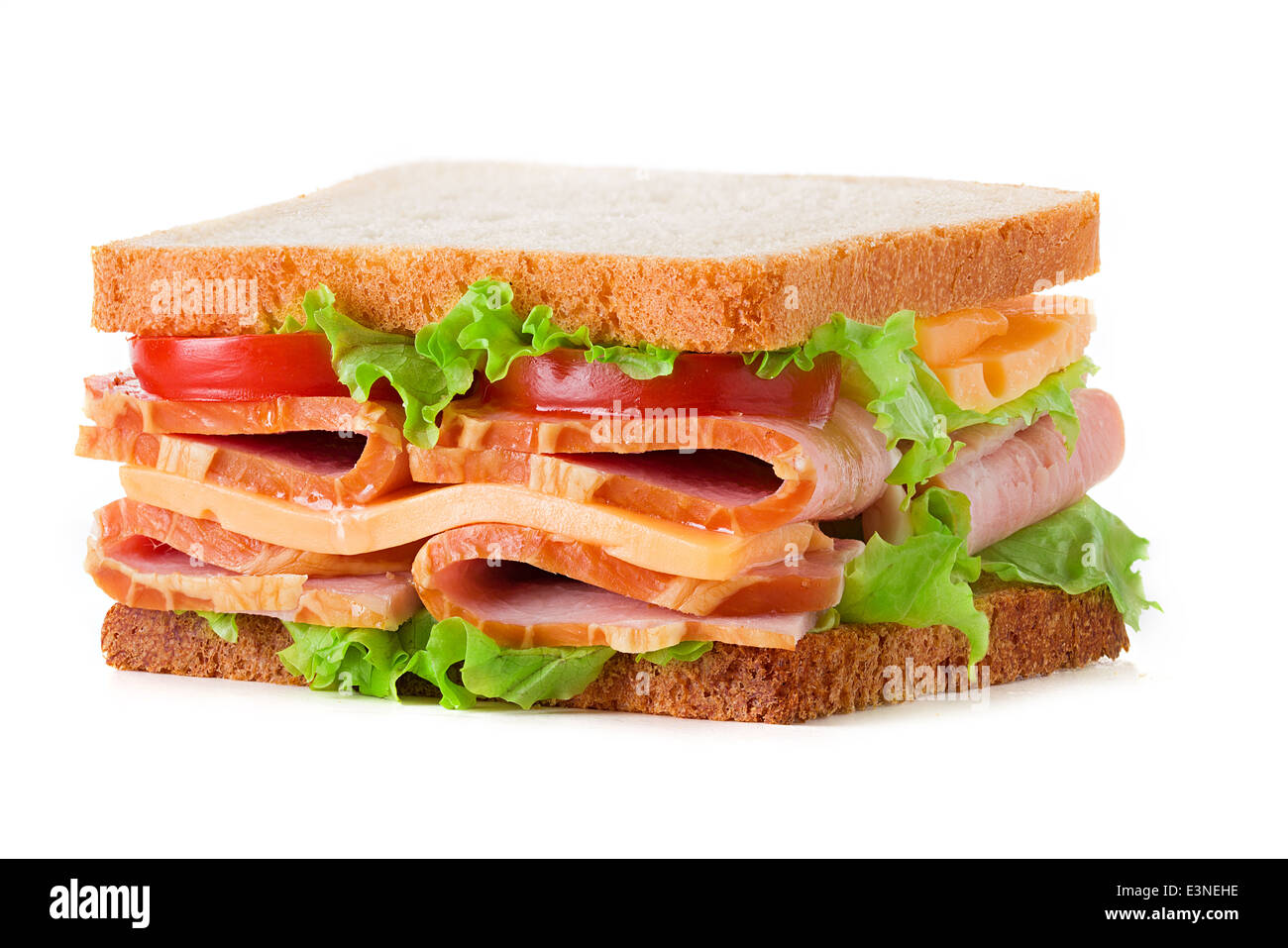 sandwich close-up isolated on white background Stock Photo