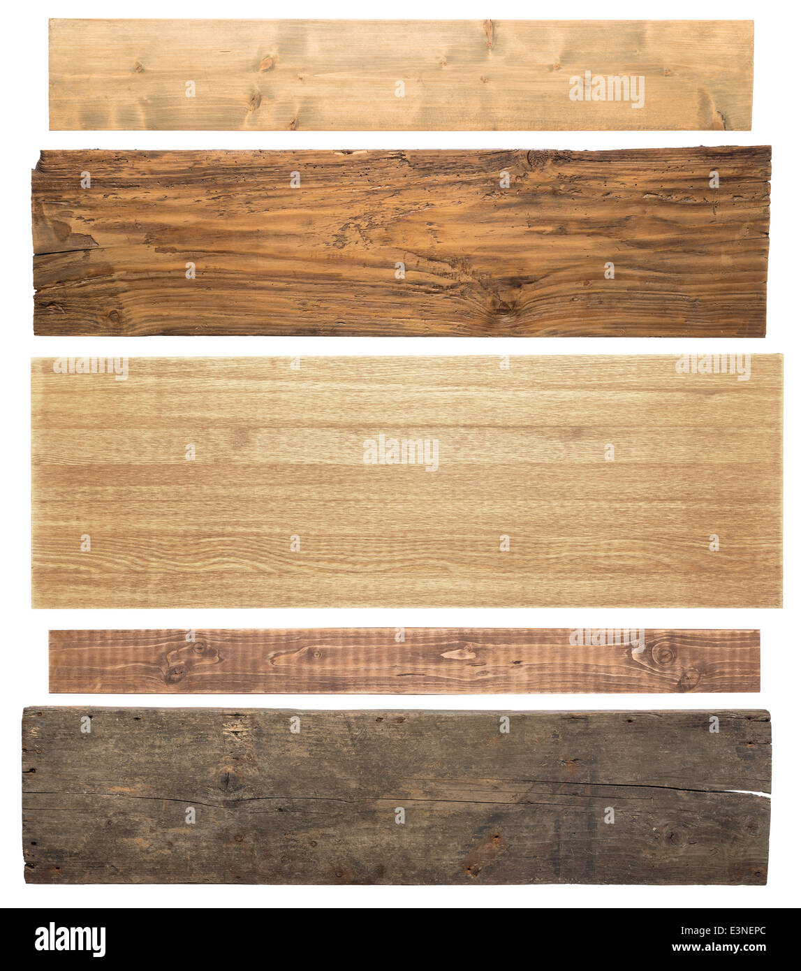 Wooden planks isolated on white background Stock Photo - Alamy