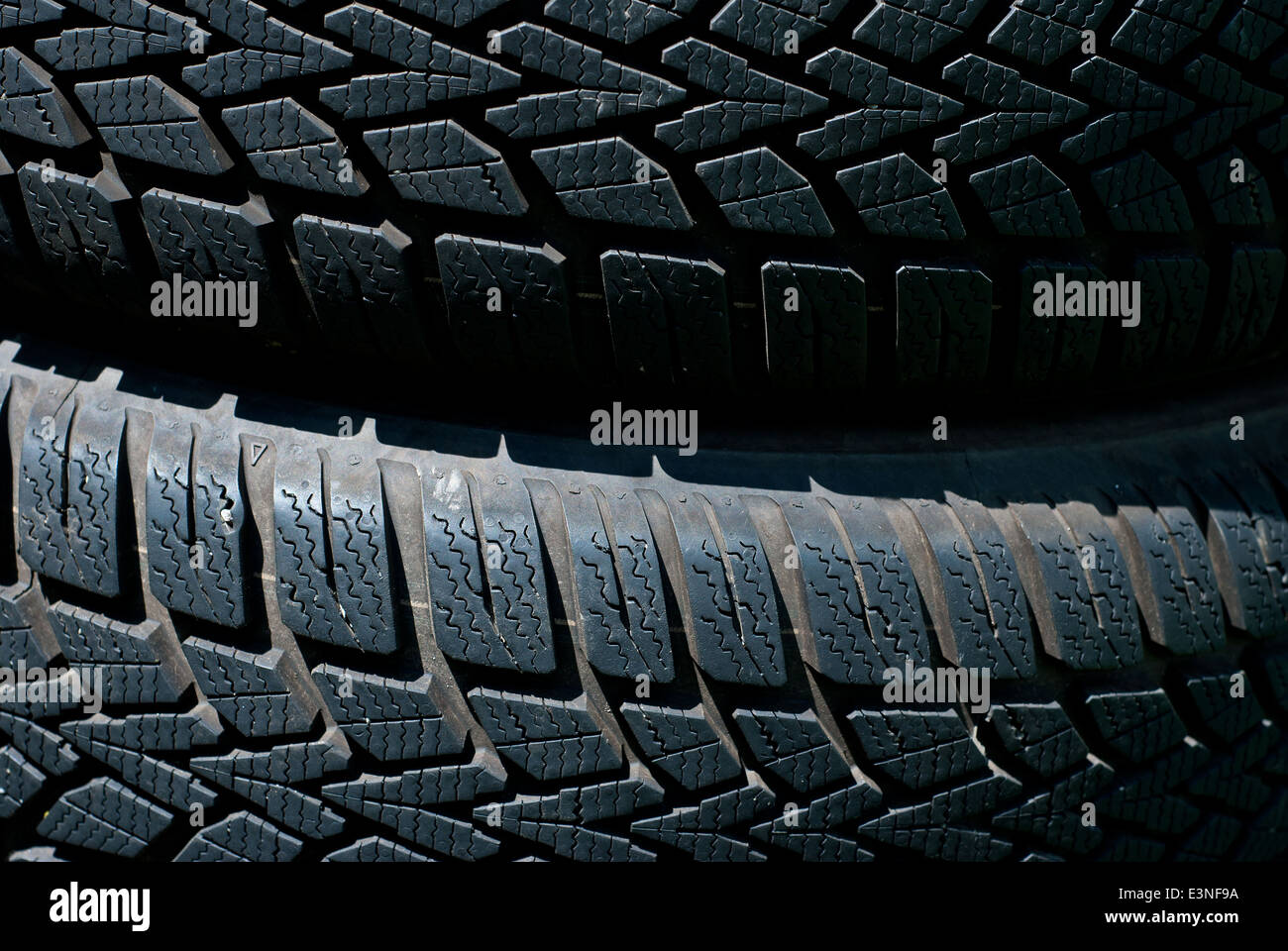Stack of used winter (mud and snow) tires Stock Photo Alamy