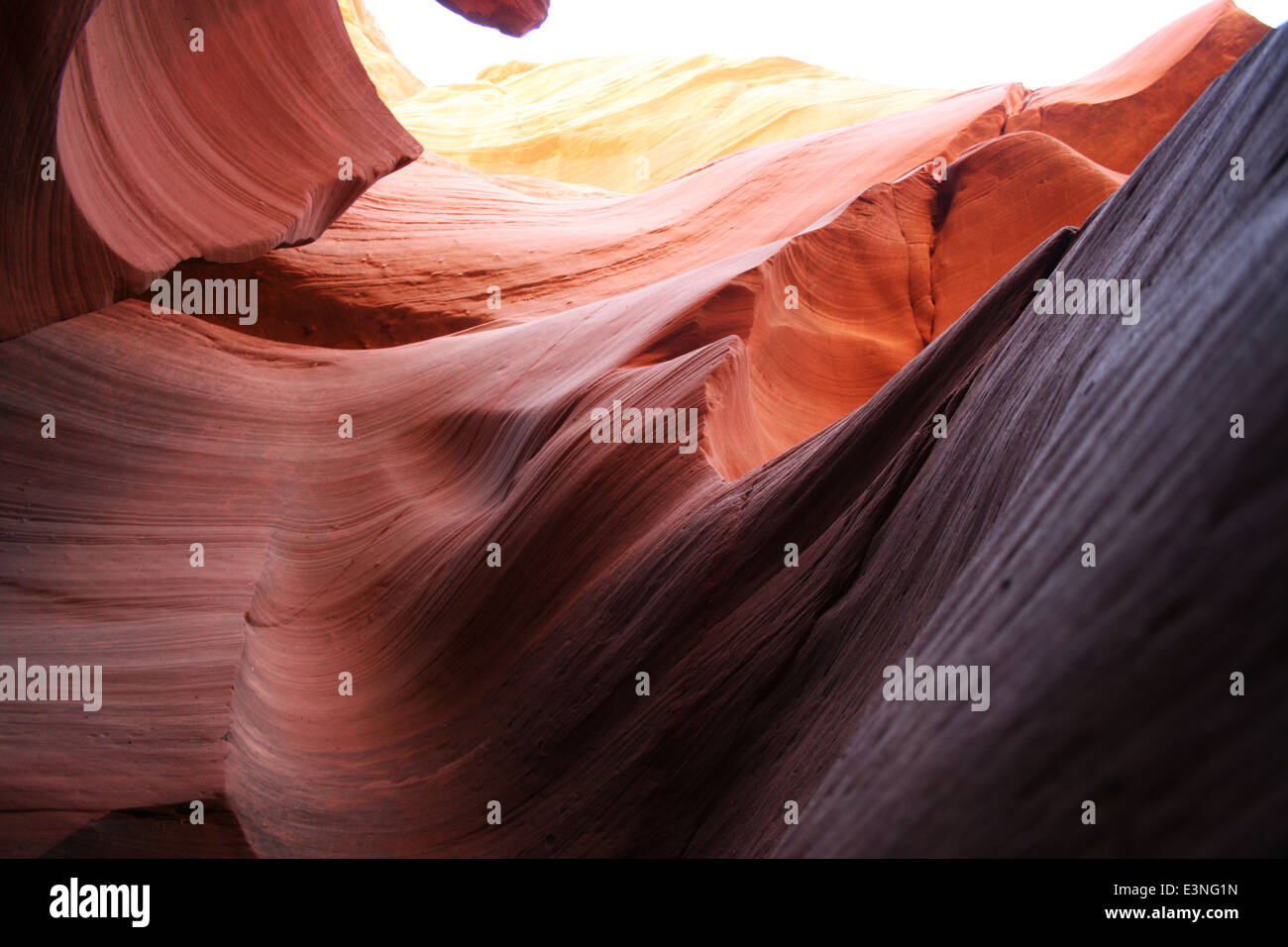 Antelope Canyon Sonnenstrahl Stock Photo