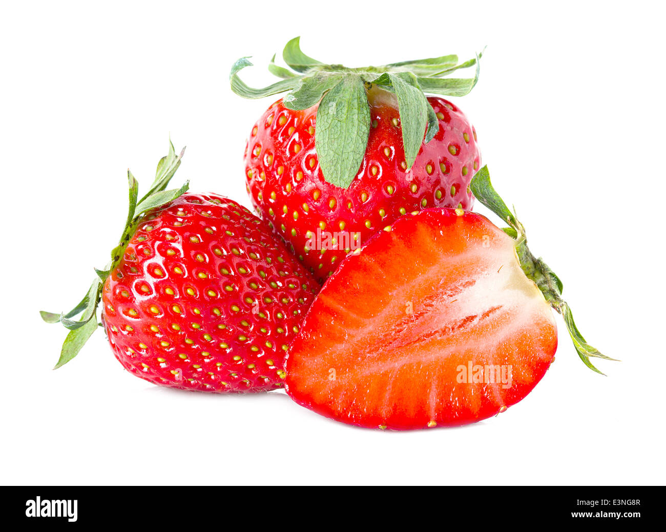 strawberries closeup isolated on white background Stock Photo Alamy