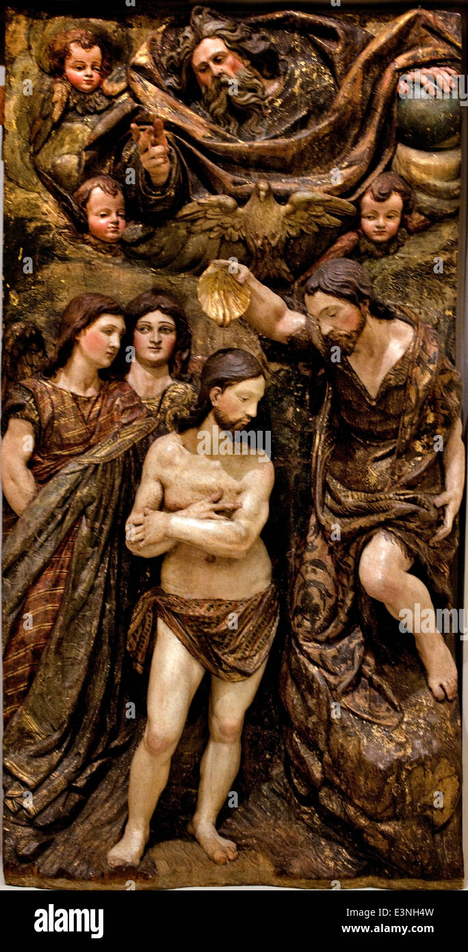 Baptism of Christ 1592  Adam, Miguel 1532 - 1610 Spain Spanish Stock Photo