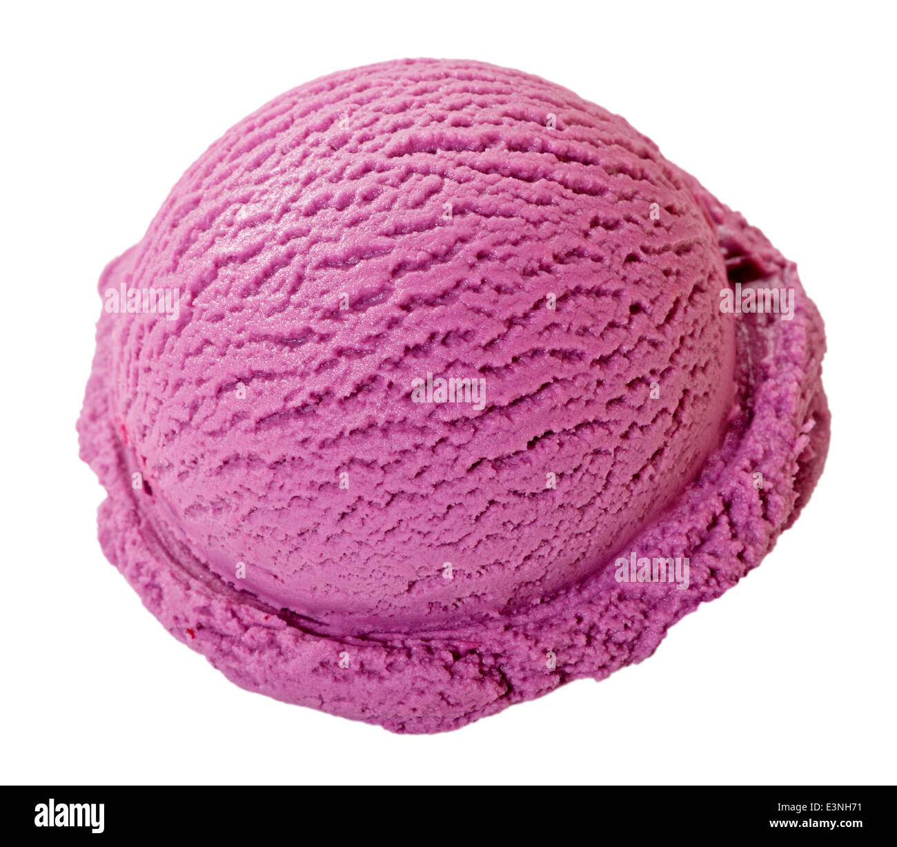 Blueberry ice cream(+clipping path) Stock Photo