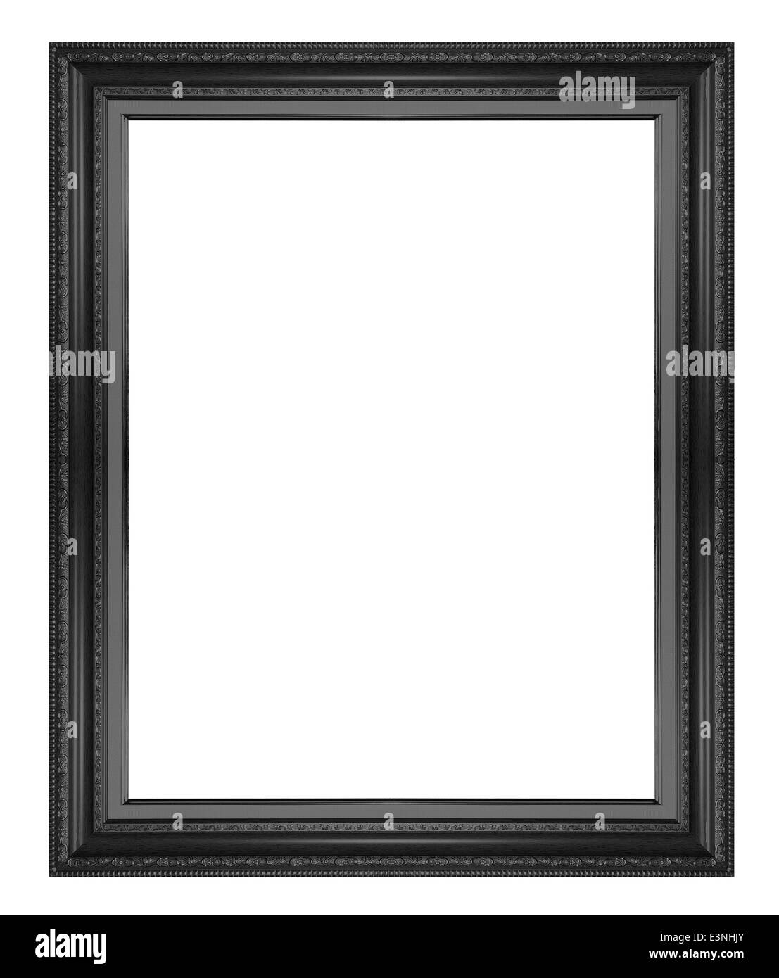 Black picture frame isolated on white background Stock Photo - Alamy