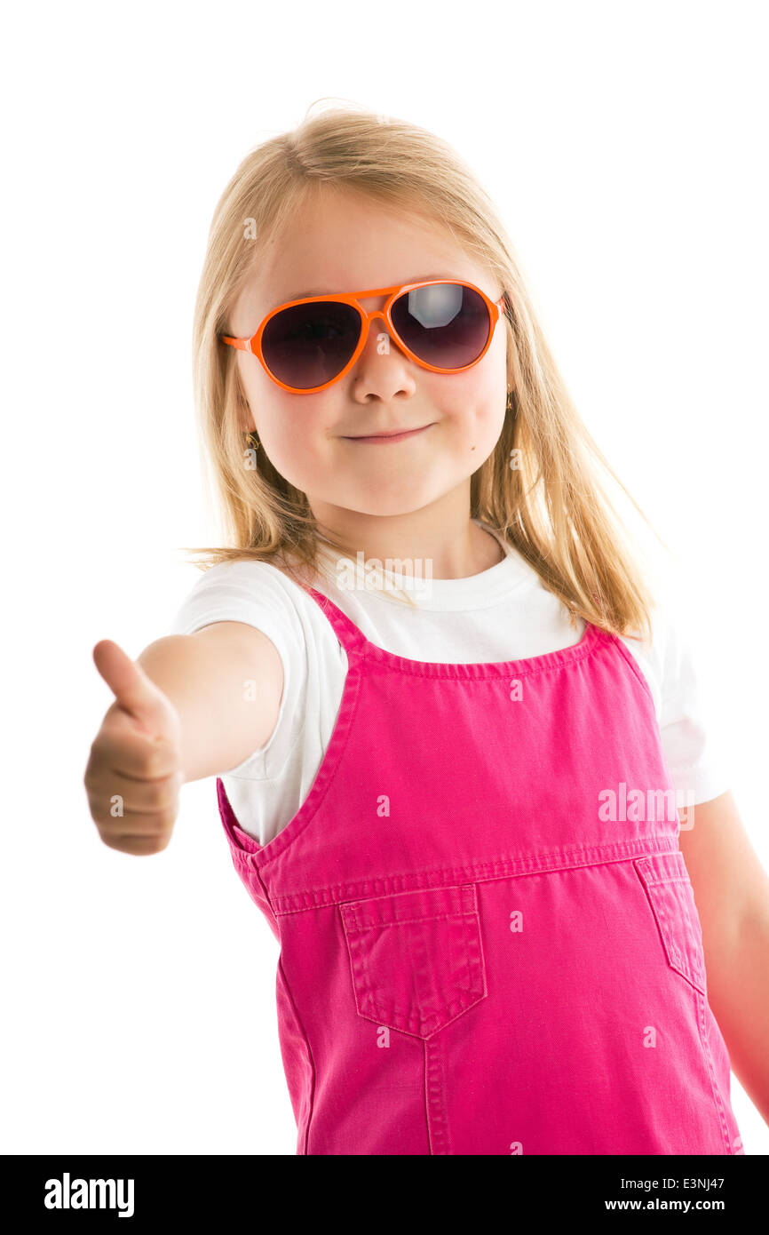 Girl showing one finger hires stock photography and images Alamy