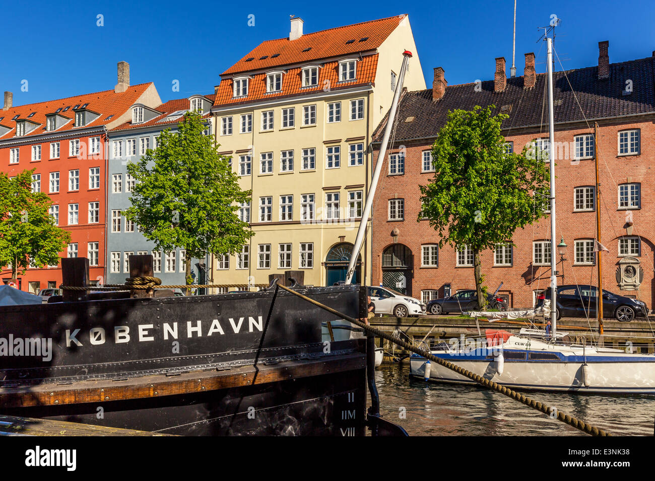 Christianshavn Canal, Christianshavn, Copenhagen, Denmark Stock Photo