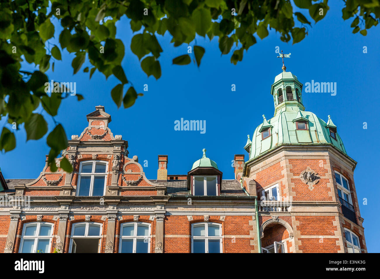 A typical spire on one of the old houses in Copenhagen, Denmark Stock Photo