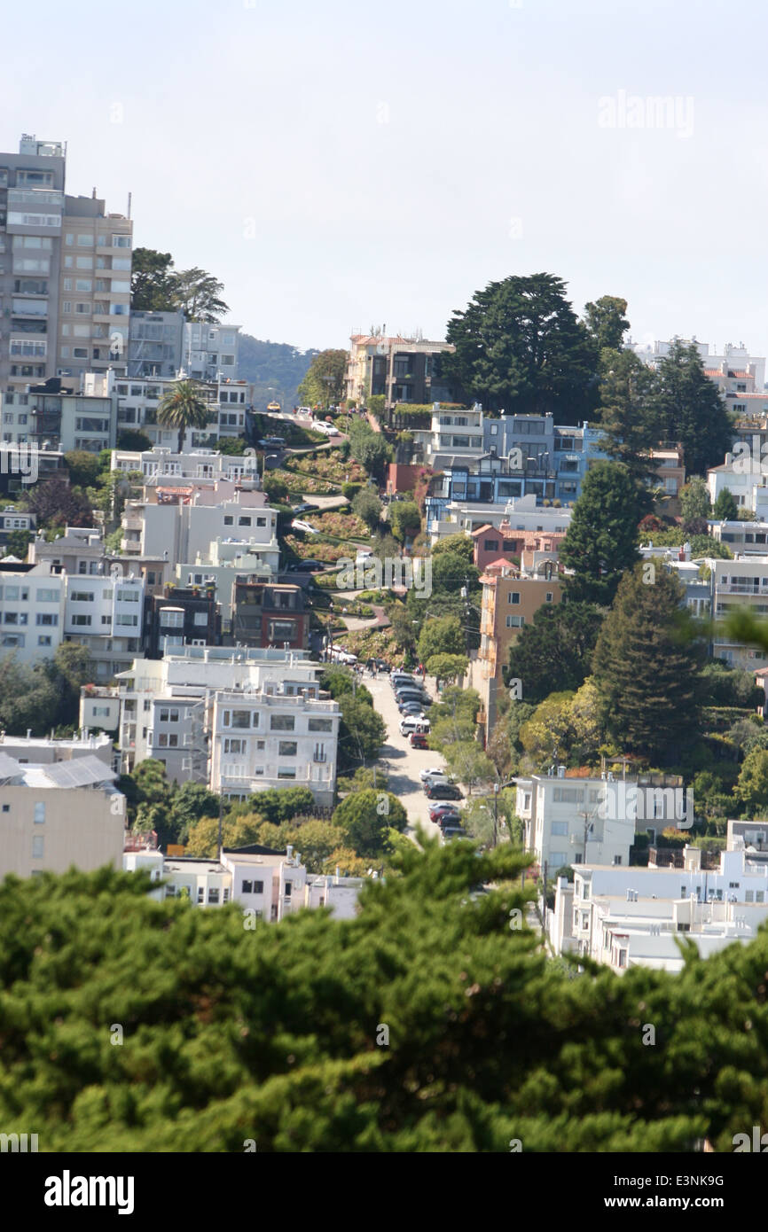 San Francisco Lombard Street Stock Photo