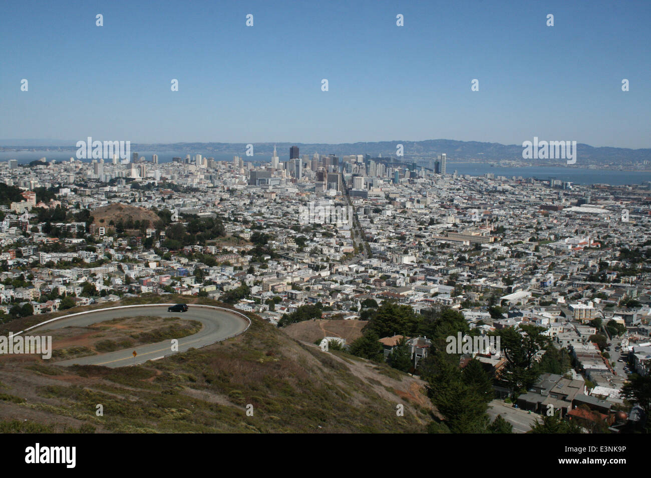 San Francisco Twin Peaks Stock Photo