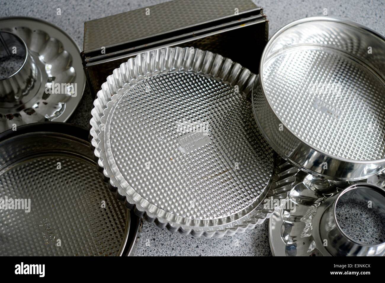 Baking dishes in a kitchen, Germany, 19. June 2014. Photo Frank May