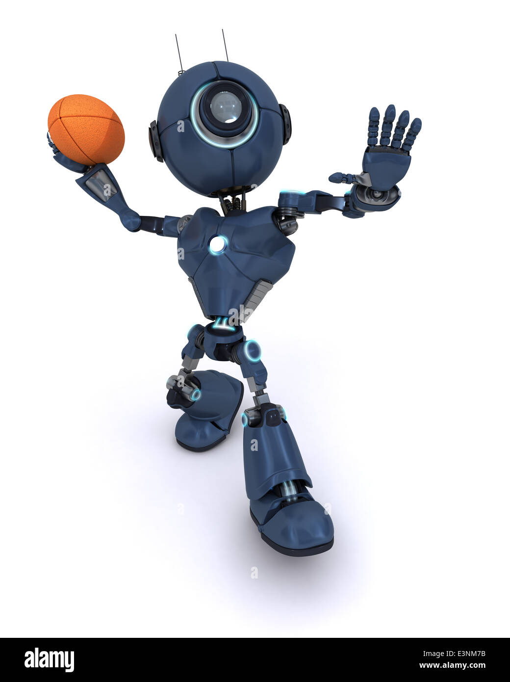 3D Render of an android playing American Football Stock Photo - Alamy