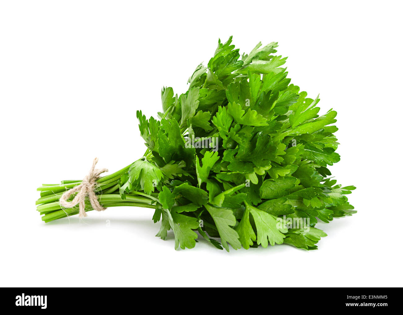 Parsley aromatic herb isolated on white Stock Photo