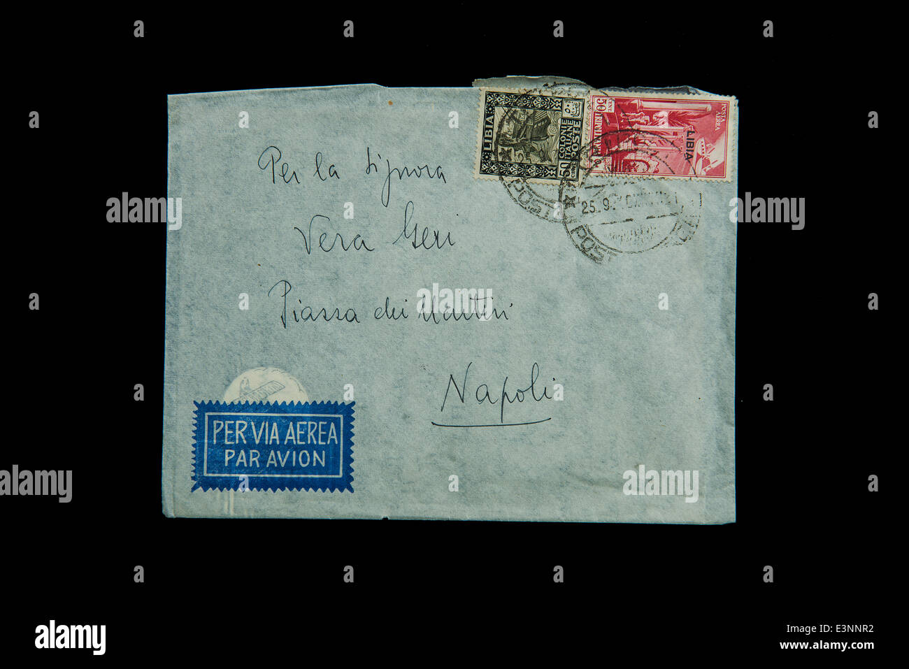 Old Italian stamps in an envelope Stock Photo Alamy