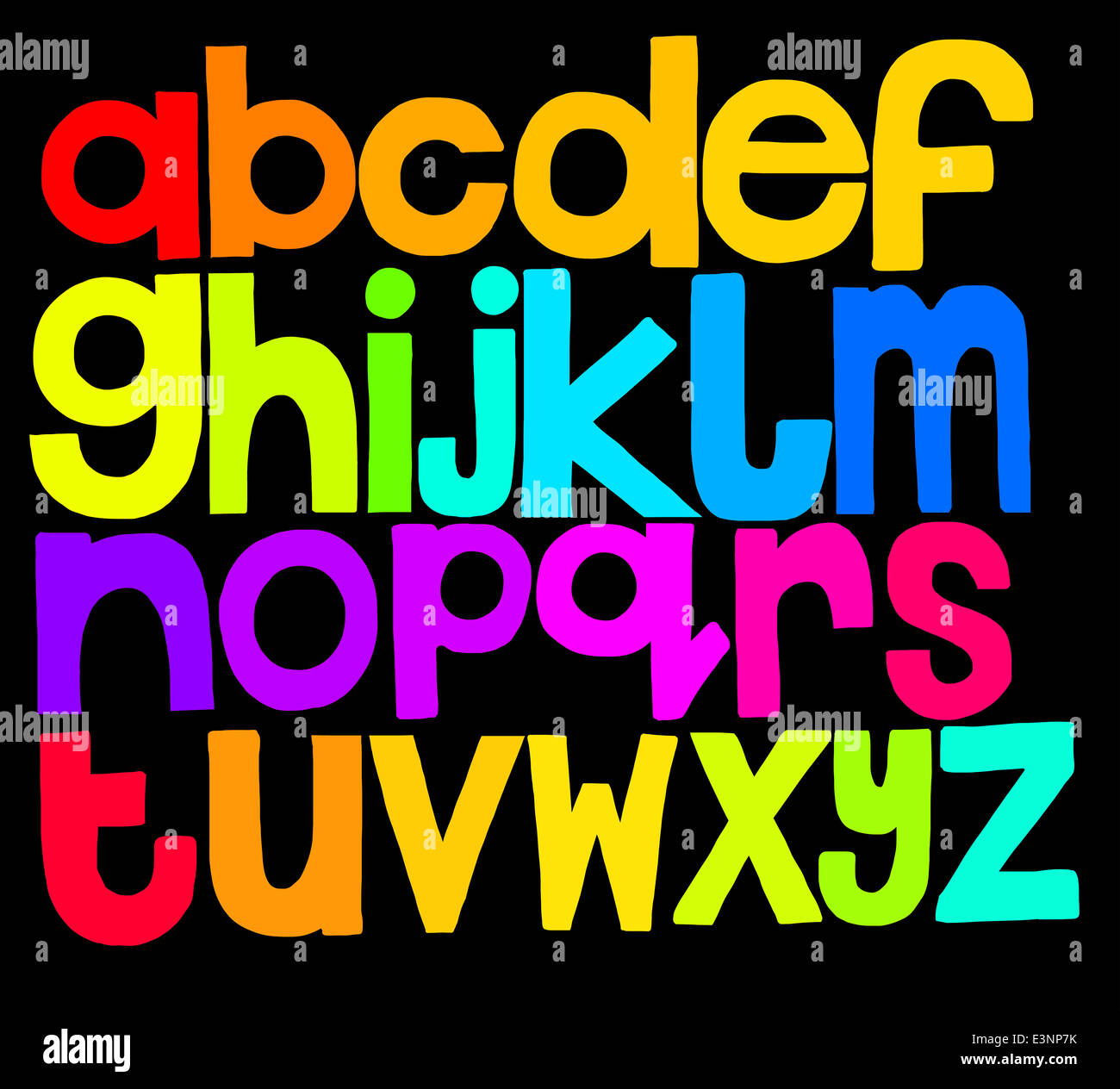 Illustration of alphabet Stock Photo
