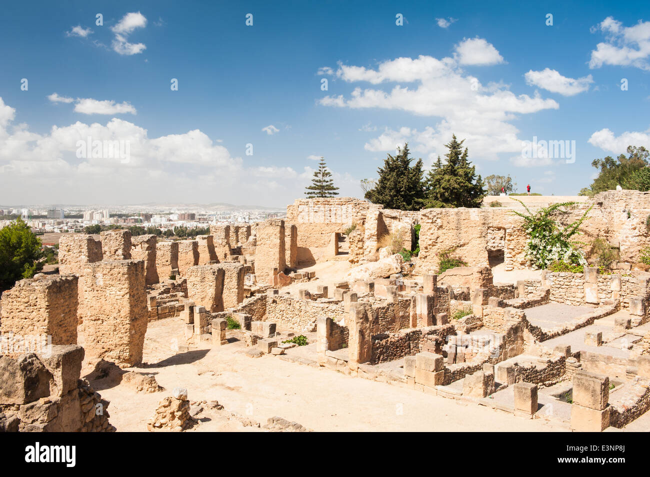 Ruins of the ancient city of Carthage destroyed by the Romans is
