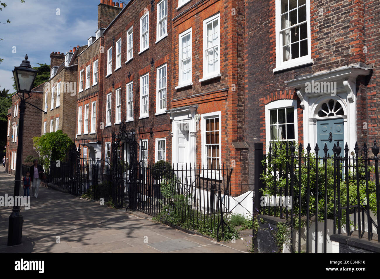 terraces, Church Row, Hampstead, London, England Stock Photo