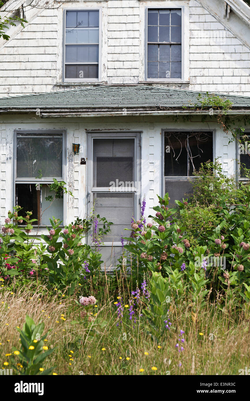 Derelict clapboard house Wellfleet Cape Cod Massachusetts New England