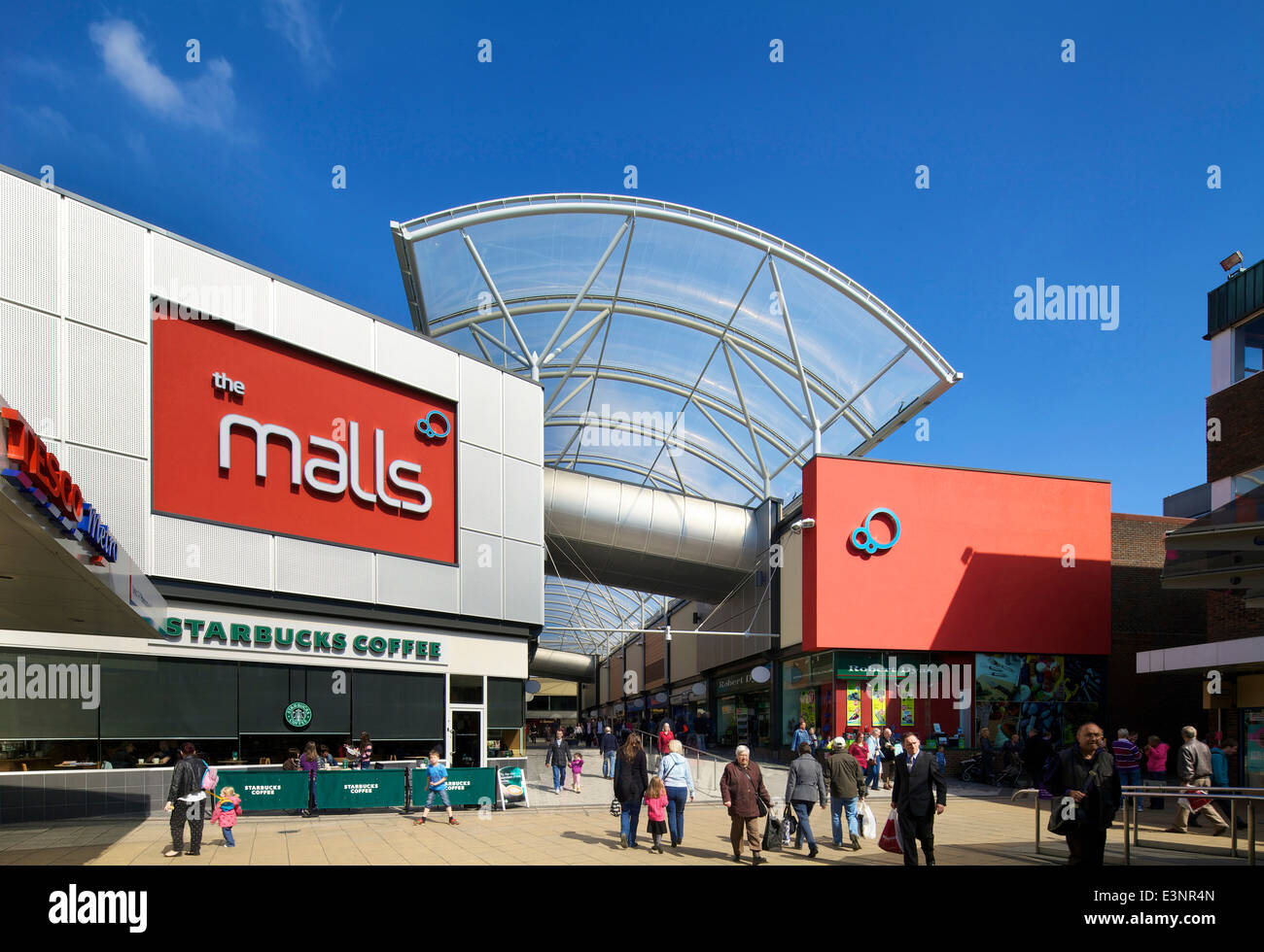 Basingstoke Malls, Basingstoke. Refurbishment and new build additions to the Basingstoke Malls shopping area Stock Photo