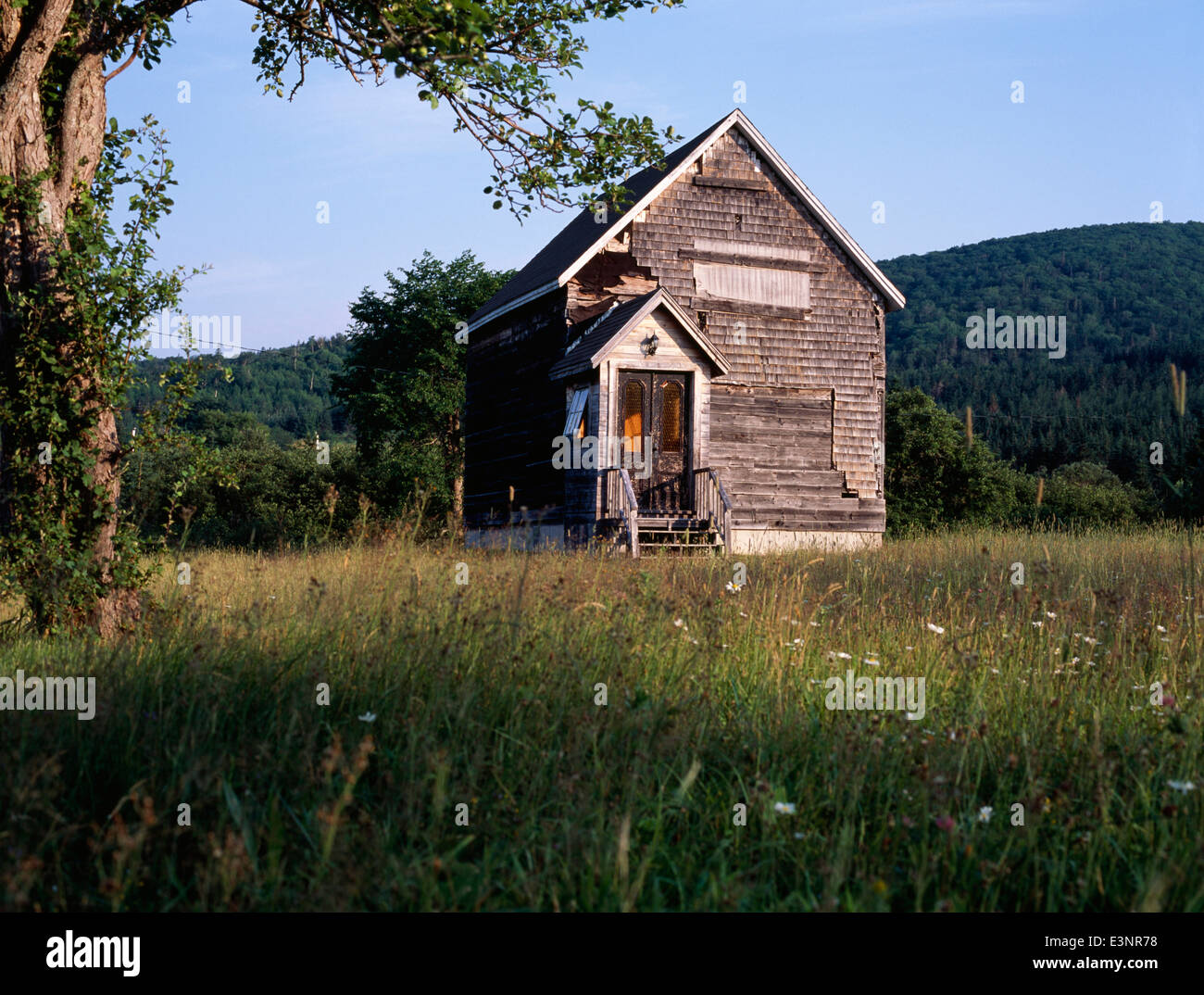 An abandoned and derelict church chapel in Cape Breton Nova Scotia