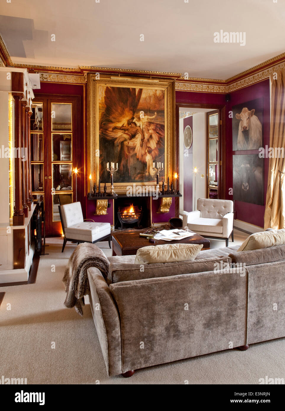 Tim Gosling's residence in Clapham, SW London. Main lounge area. Stock Photo